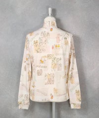 水彩タッチハイネックプルオーバー後（ベージュ）