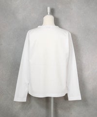 コットン100％発泡プリントプルオーバー(ホワイト）後ろ