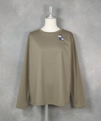 コットン100％UV冷感刺繍プルオーバー（カーキ）