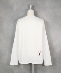 コットン100％UV冷感刺繍プルオーバー後（ホワイト）