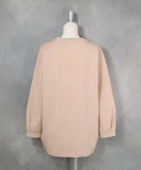 ソフトダンボール立体刺繍チュニック（ベージュ）後ろ