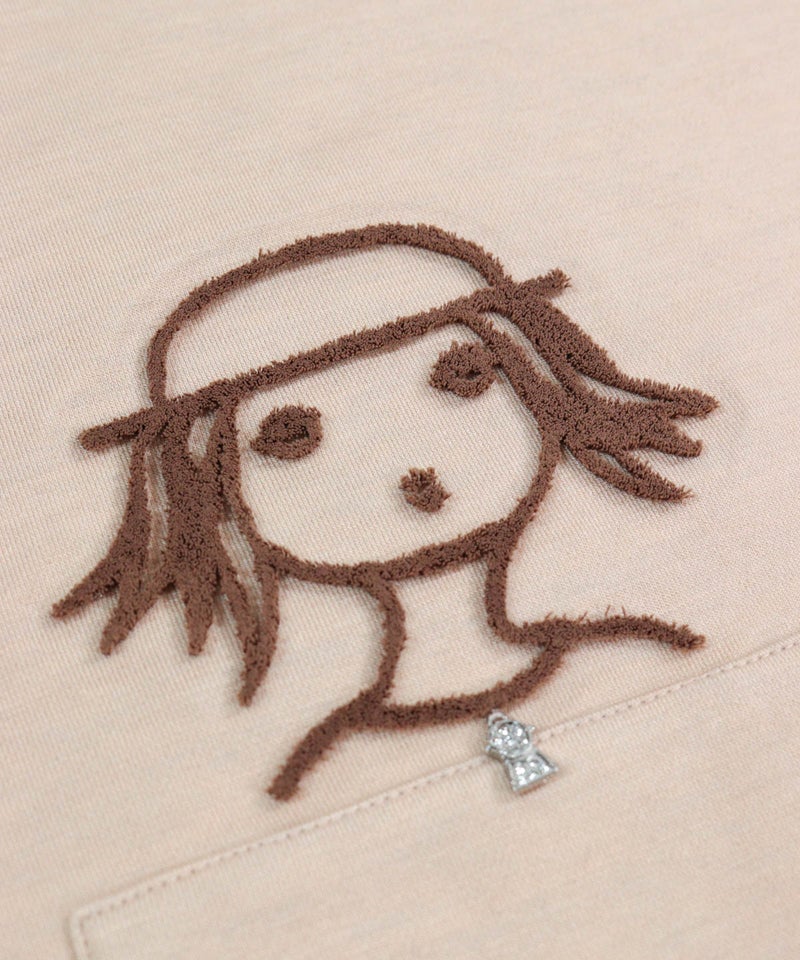 刺繍アップ（ベージュ）