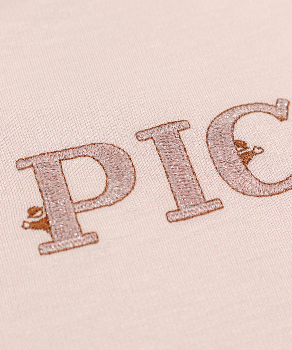 ラメ糸刺繡（ピンク）