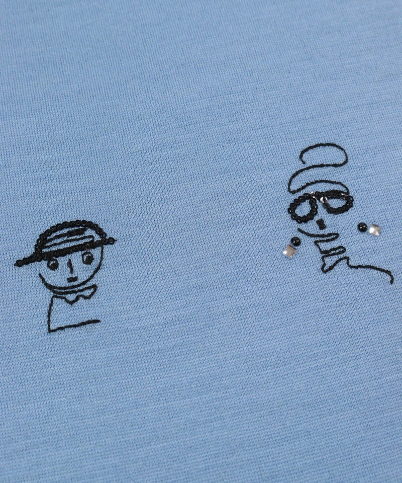 ピコ刺繡（ライトブルー）