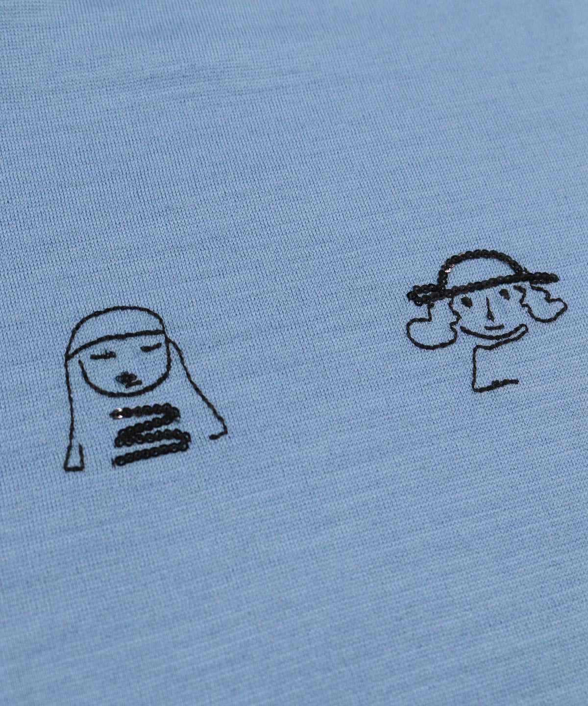 ピコ刺繡（ライトブルー）