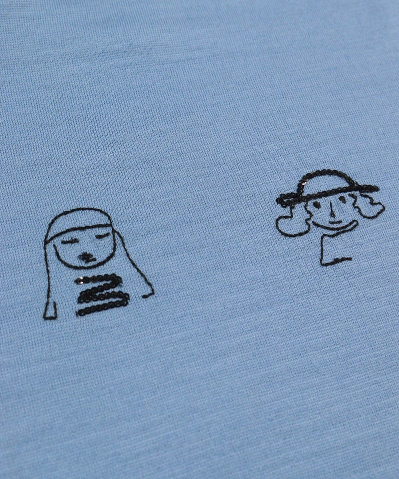 ピコ刺繡（ライトブルー）