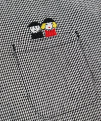 ポケットとピコ刺繍（ブラック）