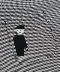 ポケットとピコ刺繍（ブラック）