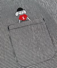 ポケットとピコ刺繍（ブラック）