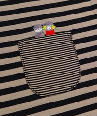 ポケットとピコ刺繍（ブラック）